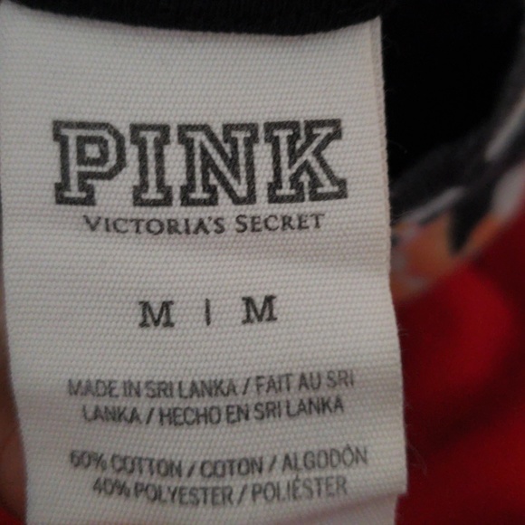 SALE PINK Victoria's Secret Color Block Flower Tee - Picture 3 of 4